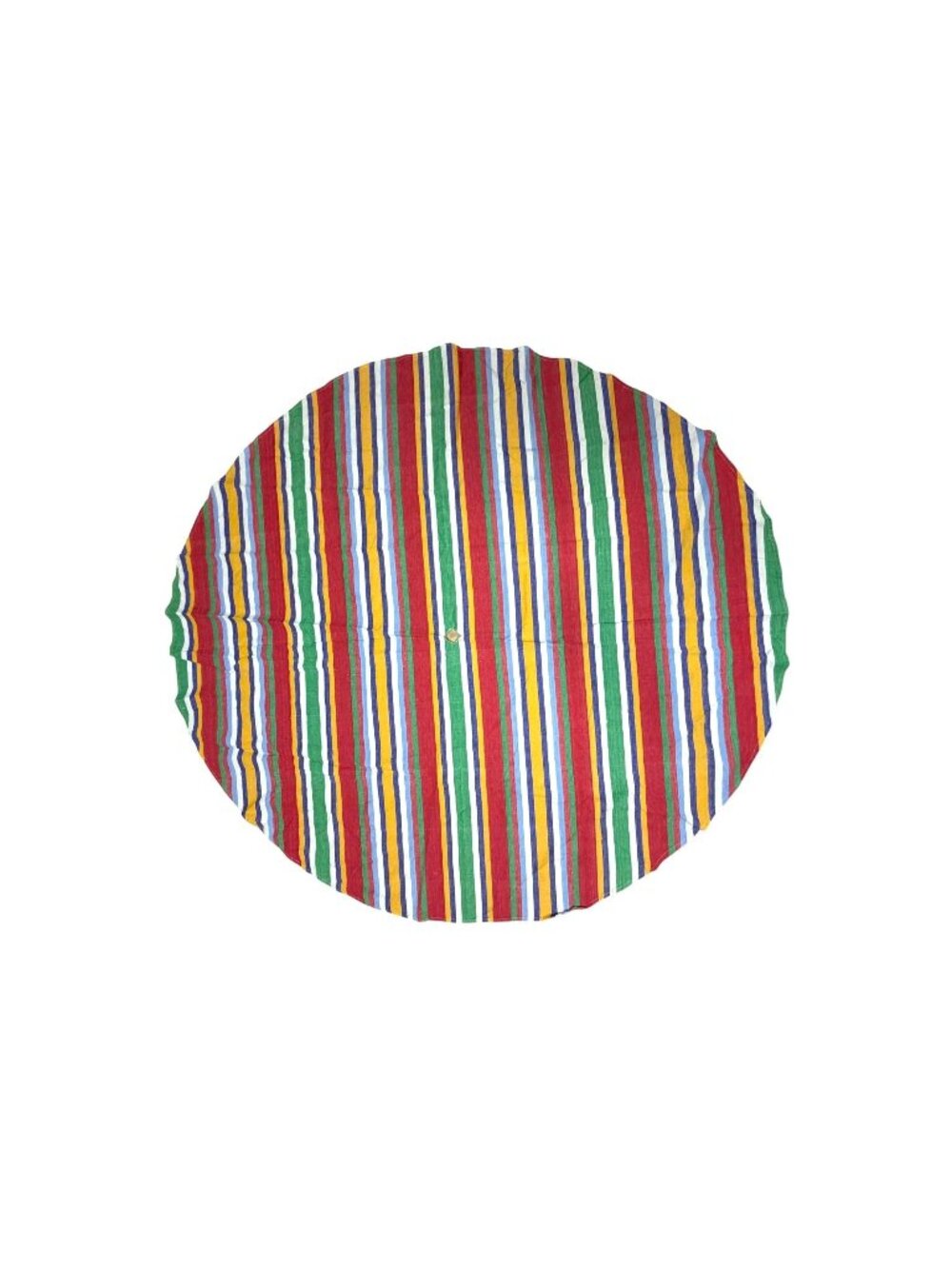 Vintage striped tablecloth for round table with umbrella by TAG